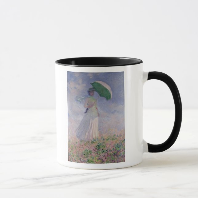 Mug Femme de Claude Monet | avec un parasol tourné à (Droite)