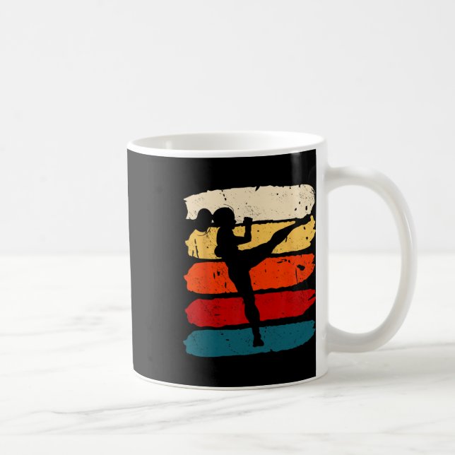 Mug Femme de kickboxing Kickboxeuse Karaté Boxe Combat (Droite)