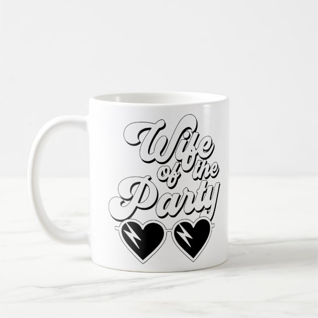 Mug Femme de la fête de Bachelorette Rétro Script (Gauche)