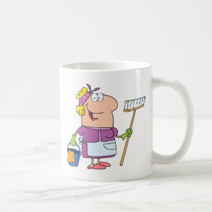 Mug Femme de ménage de bande dessinée