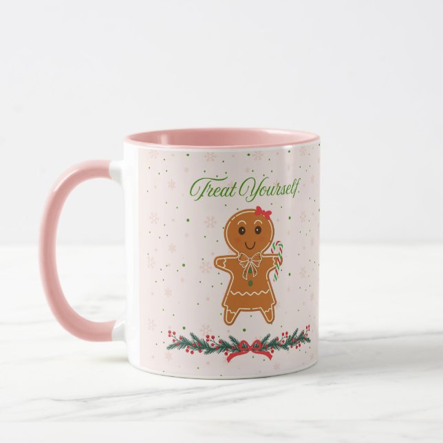 Mug Femme de pain d'épices de Noël (Gauche)