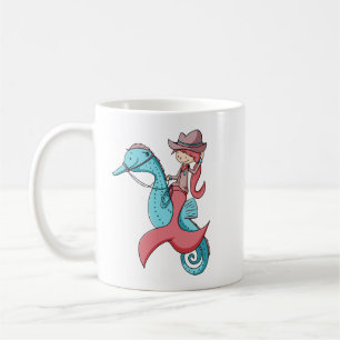 Mug Femme de sirène Whimsical avec Casquette et Seahor