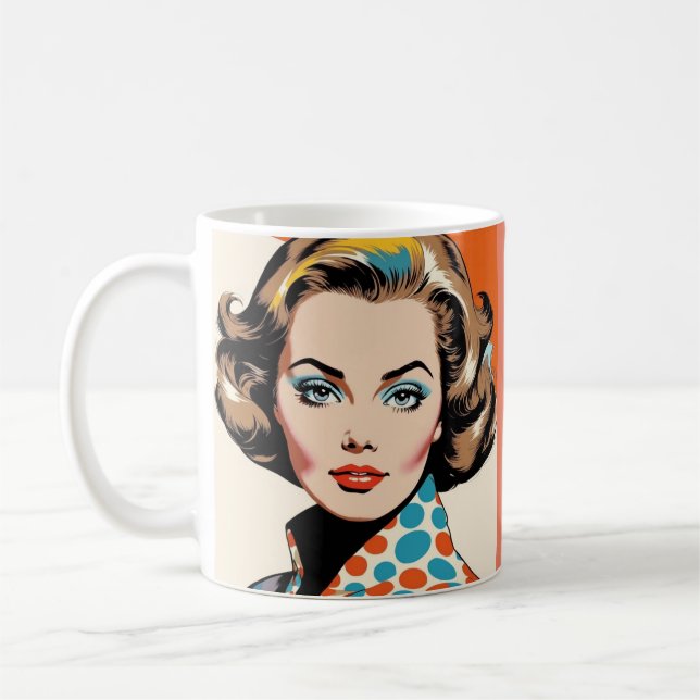 Mug Femme des années 60 (Gauche)