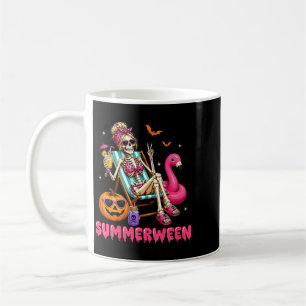 Mug Femme drôle d'été Halloween squelette flottant dan