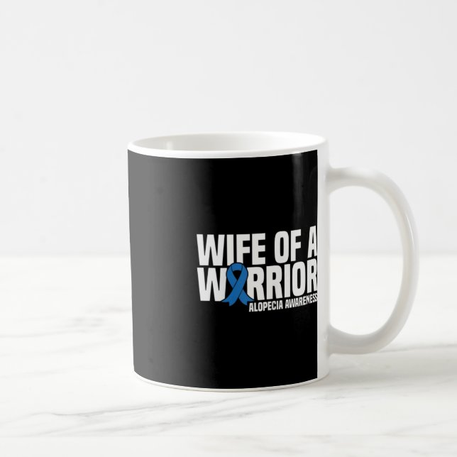 Mug Femme d'un guerrier Bleu Ruban Alopécie Sensibilis (Droite)