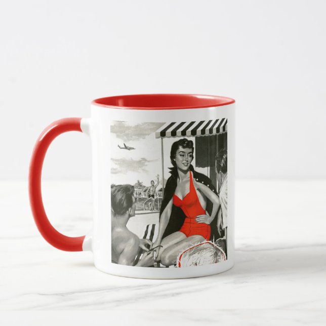 Mug Femme d'un rouge ardent (Gauche)