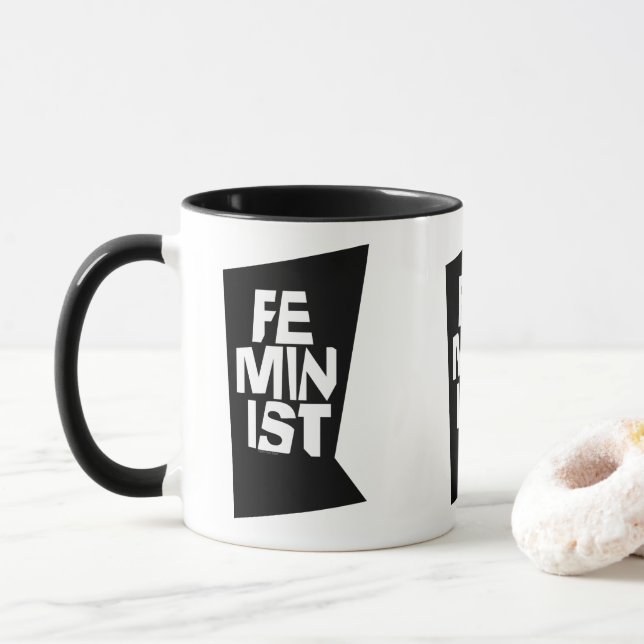 Mug Femme égale imitation de fille féminine féministe (Avec donut)