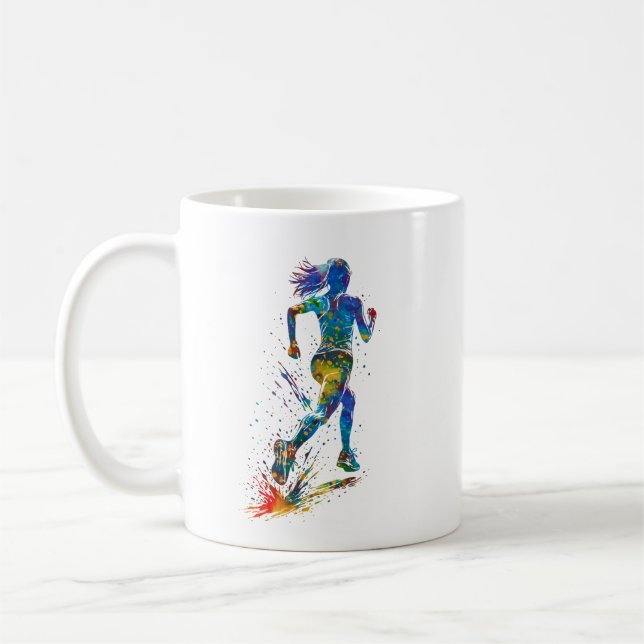 Mug Femme en course (Gauche)