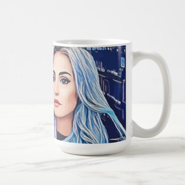 Mug Femme En Ville Surreal Art Abstrait (Droite)