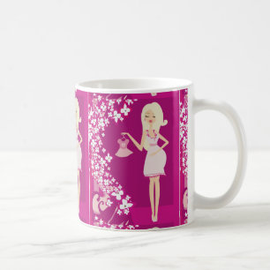 Mug femme enceinte blonde