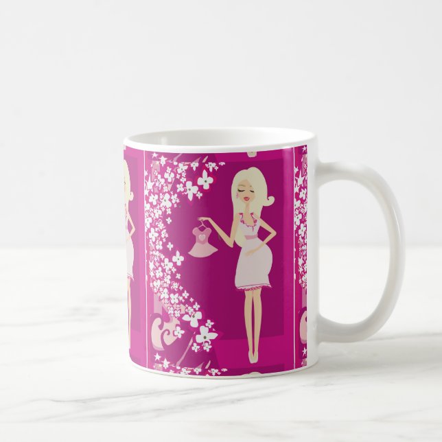 Mug femme enceinte blonde (Droite)