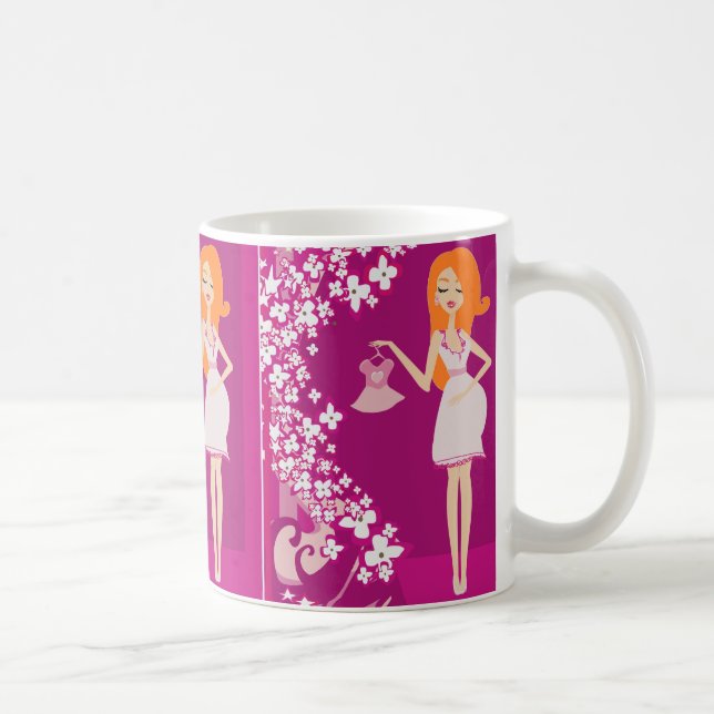 Mug femme enceinte rousse (Droite)