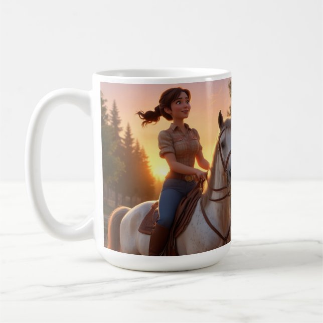Mug Femme équitation (Gauche)