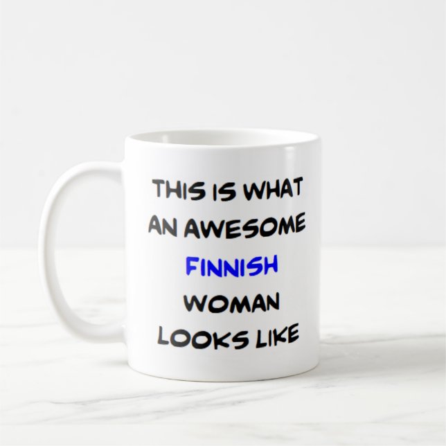 Mug femme finlandaise, génial (Gauche)