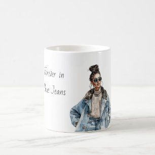 Mug Femme Forever en Jean Bleu