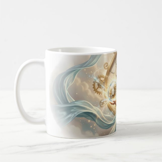 Mug Femme Gardienne du Temps Engrenages Horloge Sphère (Gauche)