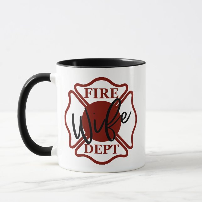 Mug FEMME INCENDIE avec CROIX DE MALTESE [1] (Gauche)