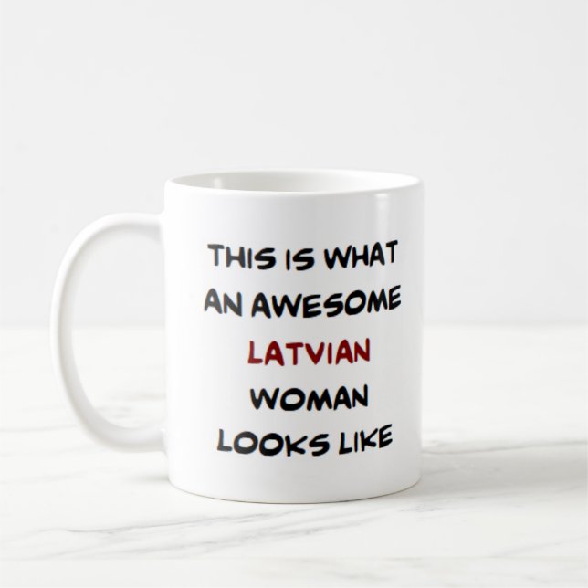 Mug femme lettone, géniale (Gauche)