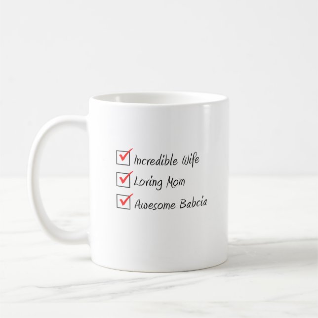 Mug Femme Maman Babcia femme polonaise (Gauche)