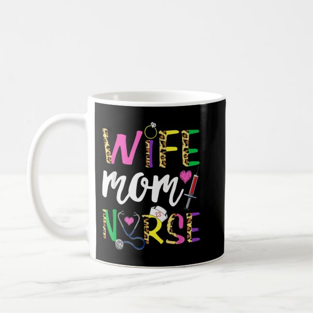 Mug Femme Maman Infirmière Soins infirmiers mignonnes  (Gauche)