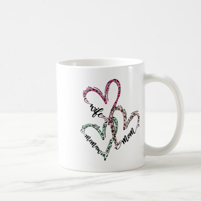 Mug Femme Maman Memaw Cœur de léopard Saint-Valentin F (Droite)
