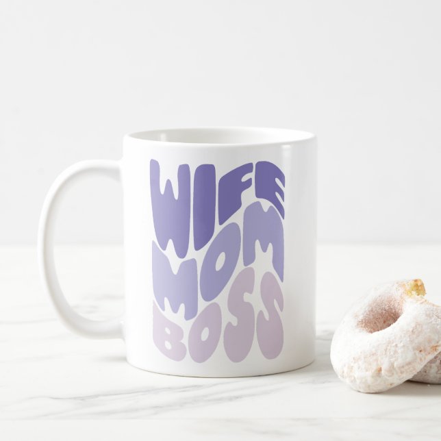 Mug Femme, maman, patron (Avec donut)