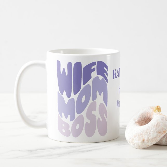 Mug Femme, maman, patron sur mesure (Avec donut)