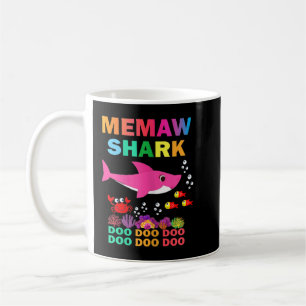 Mug Femme Memaw Shark Shirt Matching Family Mother's