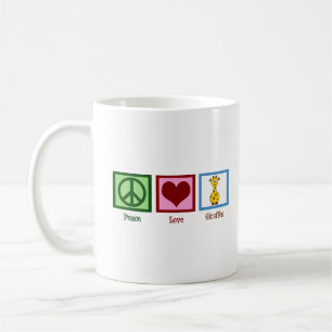 Mug Femme mignonne Peace Love Giraffe