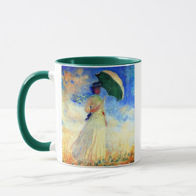 Mug Femme Monet avec un parasol face droit (Gauche)