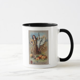 Mug Femme native détenant la Turquie