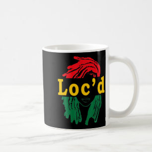 Mug femme noire aux cheveux locd mélanine juneteenth