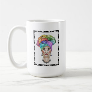 Mug Femme noire dans un Turban coloré
