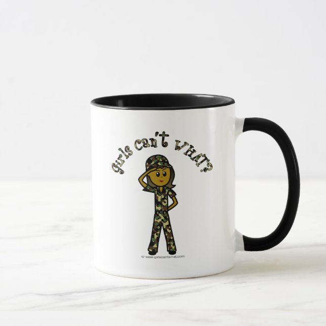 Mug Femme noire de l'armée (Droite)