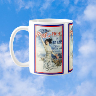 Mug Femme patriotique vintage avec affiche d'art du dr