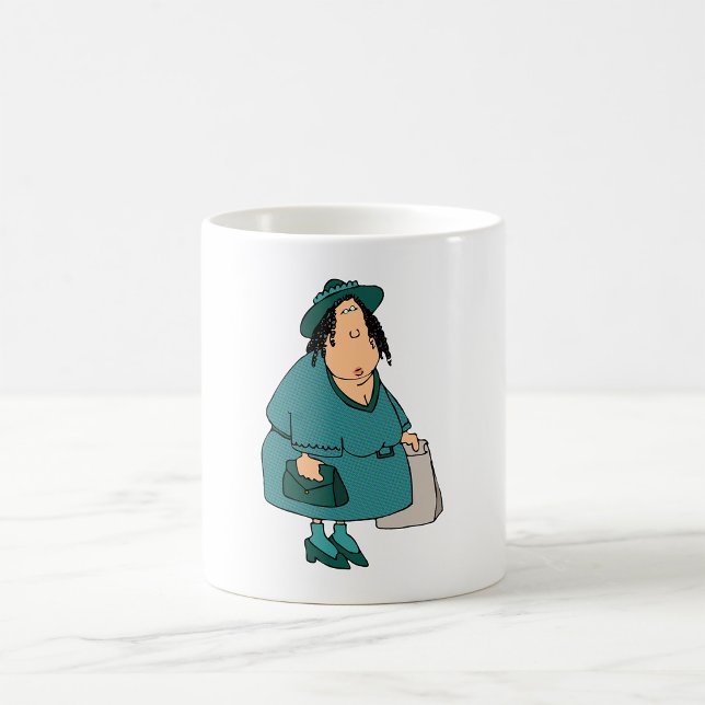 Mug Femme portant des sacs (Créateur téléchargé)