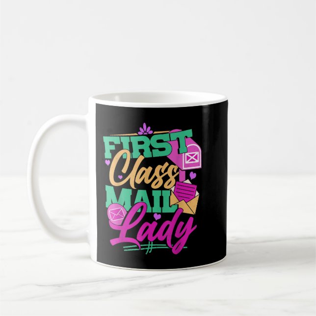 Mug Femme Postal Worker Première Classe Mail Lady Funn (Gauche)