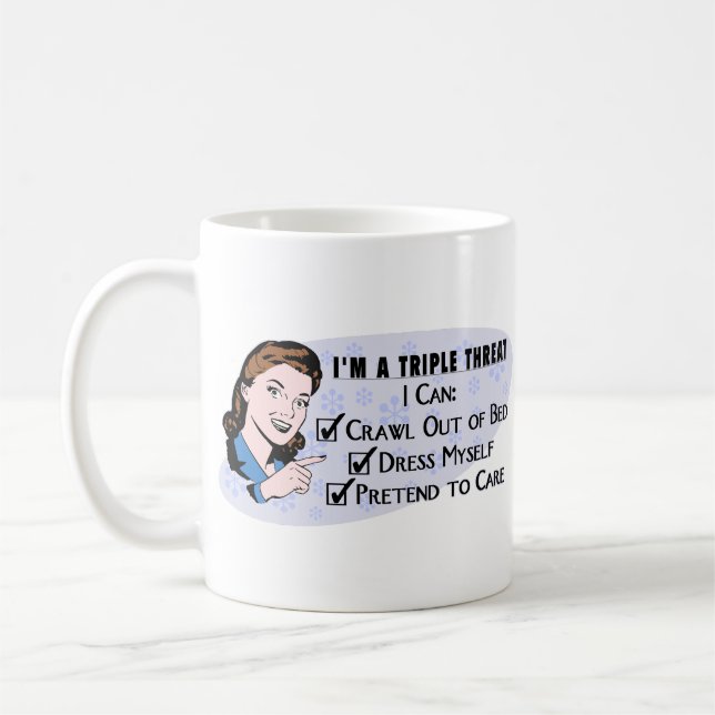 Mug Femme sarcastique des rétros années 50 drôles : (Gauche)