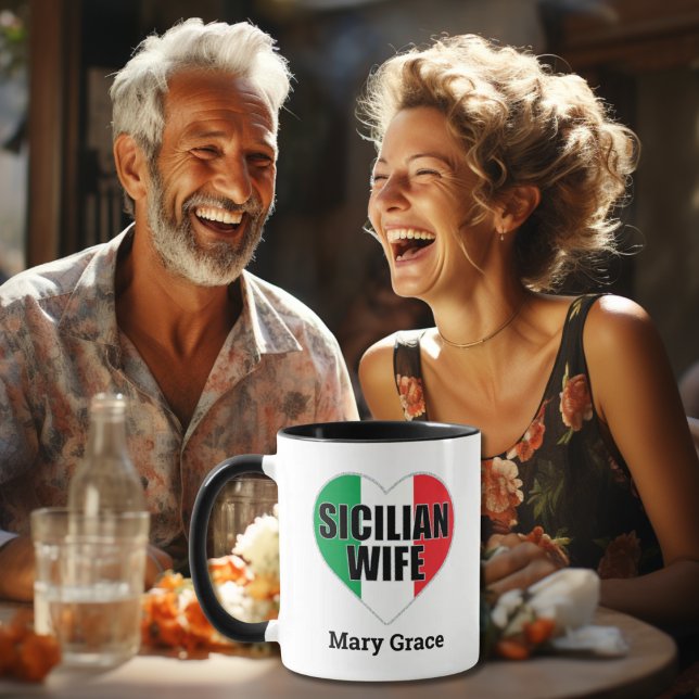Mug femme sicilienne - Patrimoine italien personna (Créateur téléchargé)