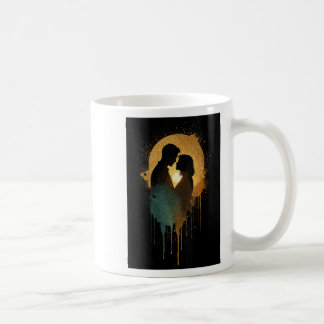 Mug Femme Silhouette Amateurs de baiser Date Ensemble