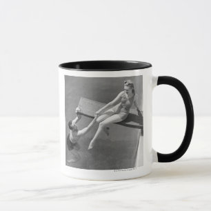 Mug Femme sur le conseil de plongée