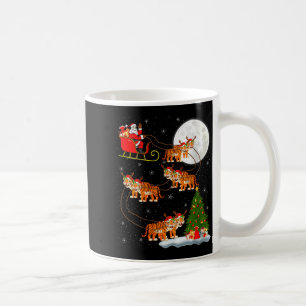 Mug Femme Tigre Santa Sleigh Volant Drôle Magique Chr