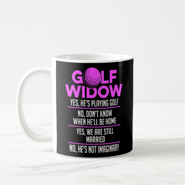 Mug Femme veuve de golf toujours marié Golfer Funny (Gauche)