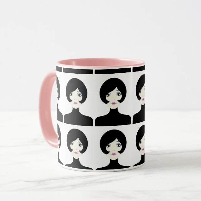 Mug Femme Vintage des années 60 rétro : Nostalgique (Devant gauche)