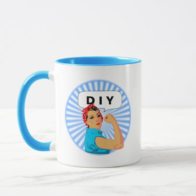 Mug Femme vintage élégante & texte DIY modifiable (Gauche)