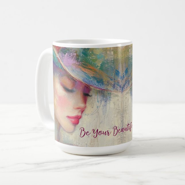 Mug Femme vintage Soyez Votre Belle Soi (Devant gauche)