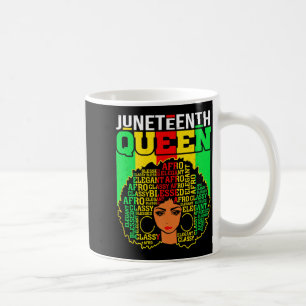 Mug femmes afro drôles mélanine Juneteenth reine noire