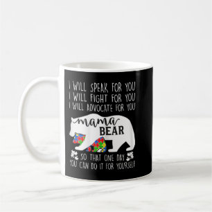 Mug Femmes Autisme Mama Ours Je parlerai Avocat de com