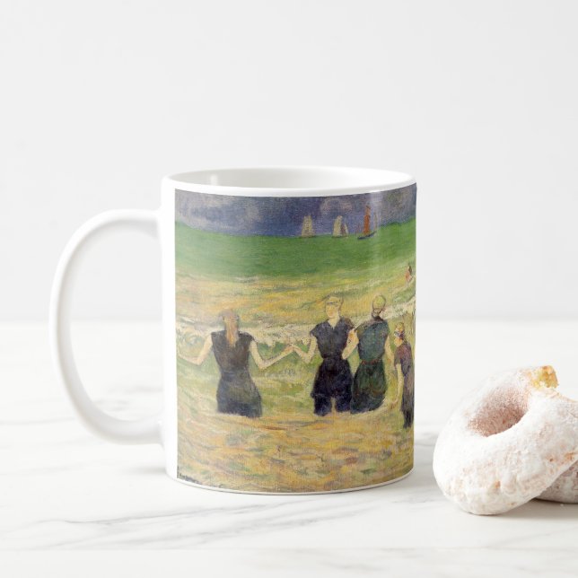 Mug Femmes baignant Dieppe par Paul Gauguin (Avec donut)