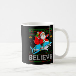 Mug Femmes croient Xmas drôle de Père Noël à cheval Sh